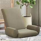 Verstellbarer Fußsessel Khaki Grobvelours