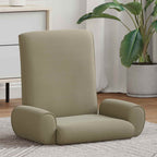 Verstellbarer Fußsessel Khaki Grobvelours