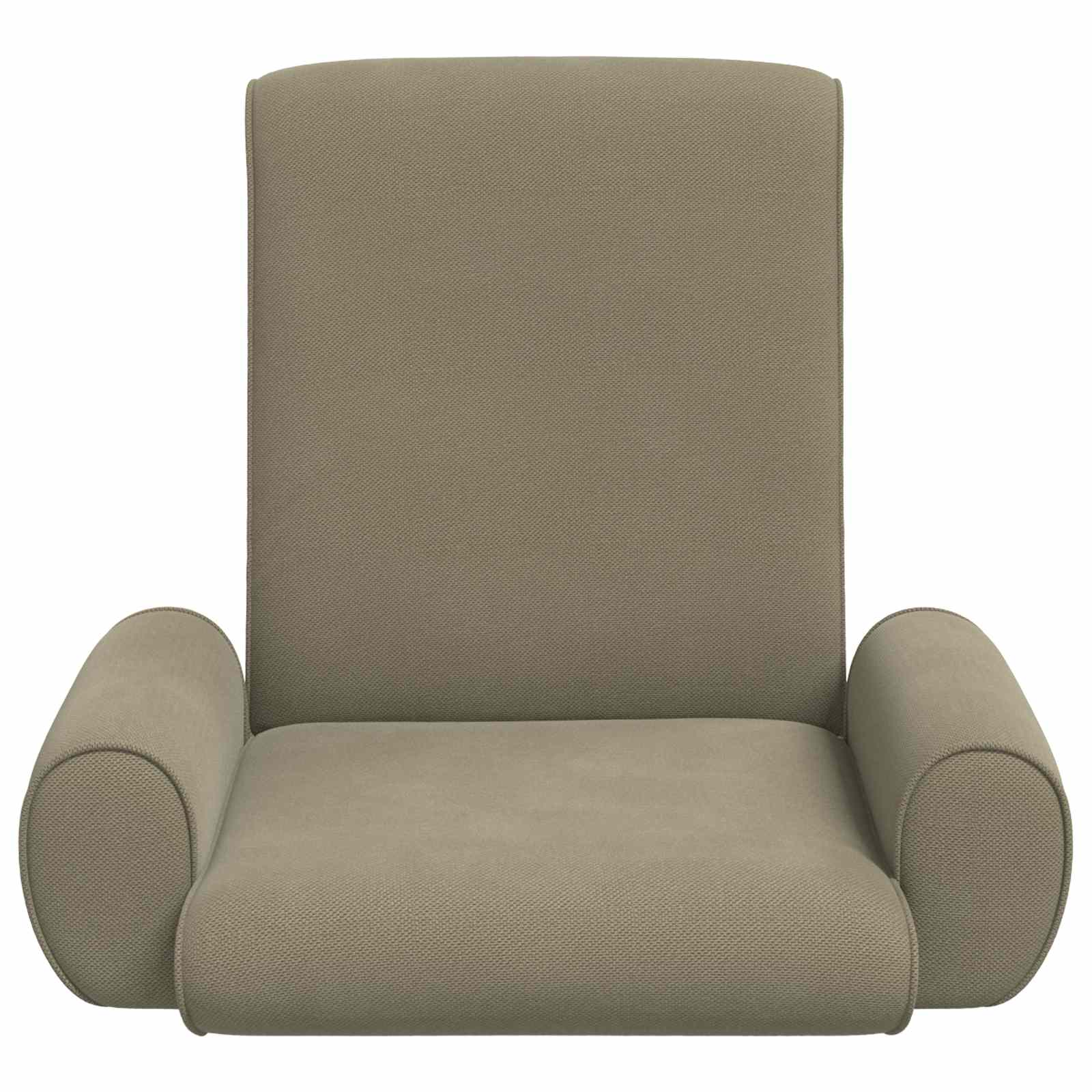Verstellbarer Fußsessel Khaki Grobvelours