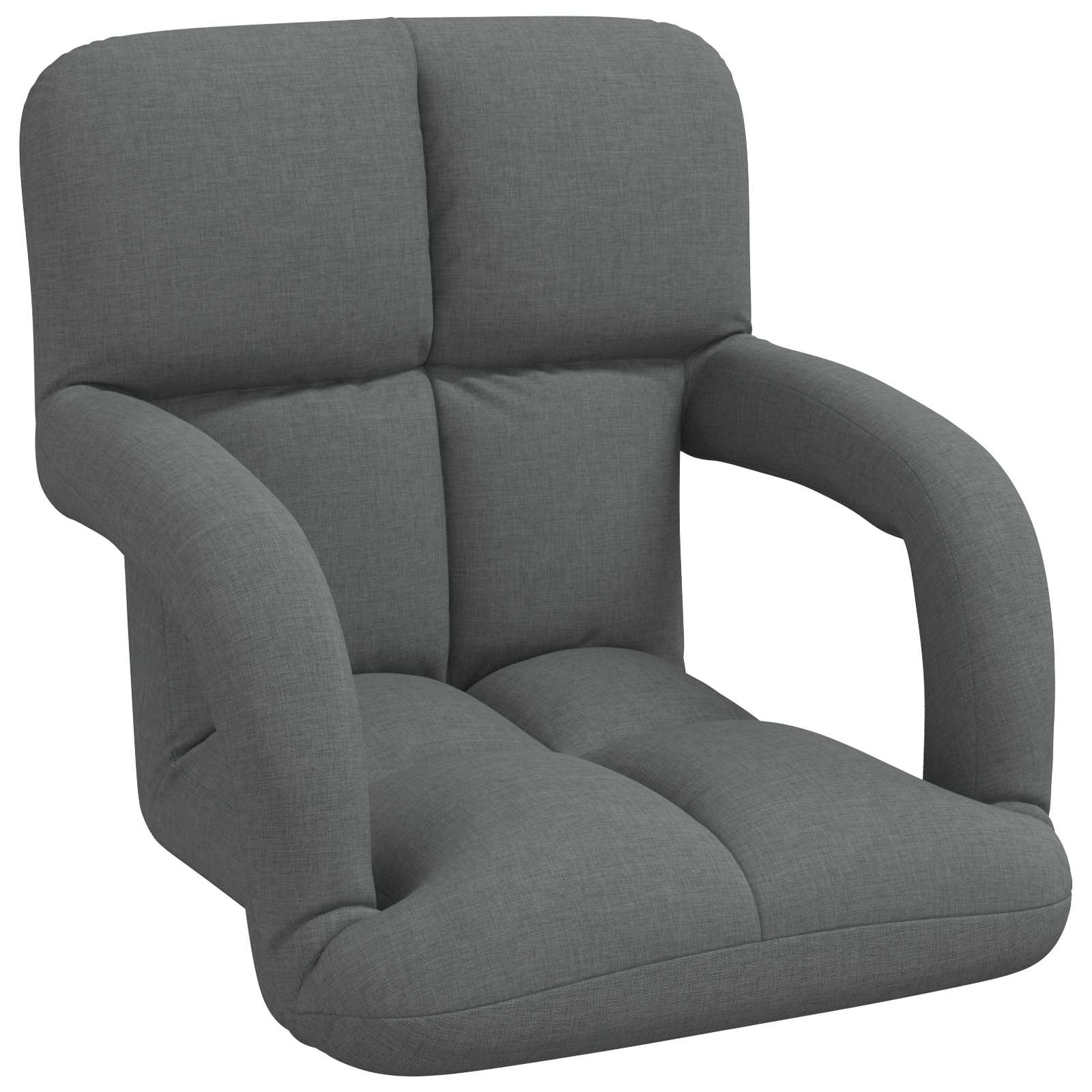 Verstellbarer Bodenstuhl mit Armlehne 5-stufige Position Stoff