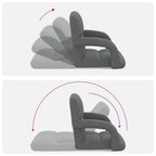 Verstellbarer Bodenstuhl mit Armlehne 5-stufige Position Stoff
