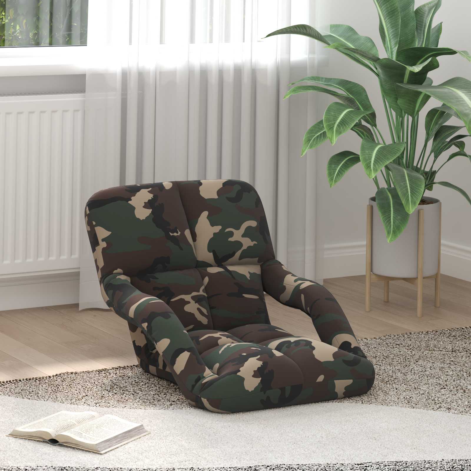 Verstellbarer Bodenstuhl mit Armlehne 5-stufige Position Stoff