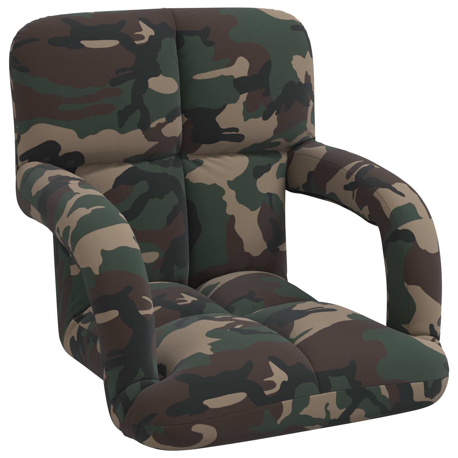 Verstellbarer Bodenstuhl mit Armlehne 5-stufige Position Stoff