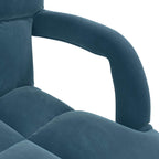 Verstellbarer Fußsessel Blau Samt