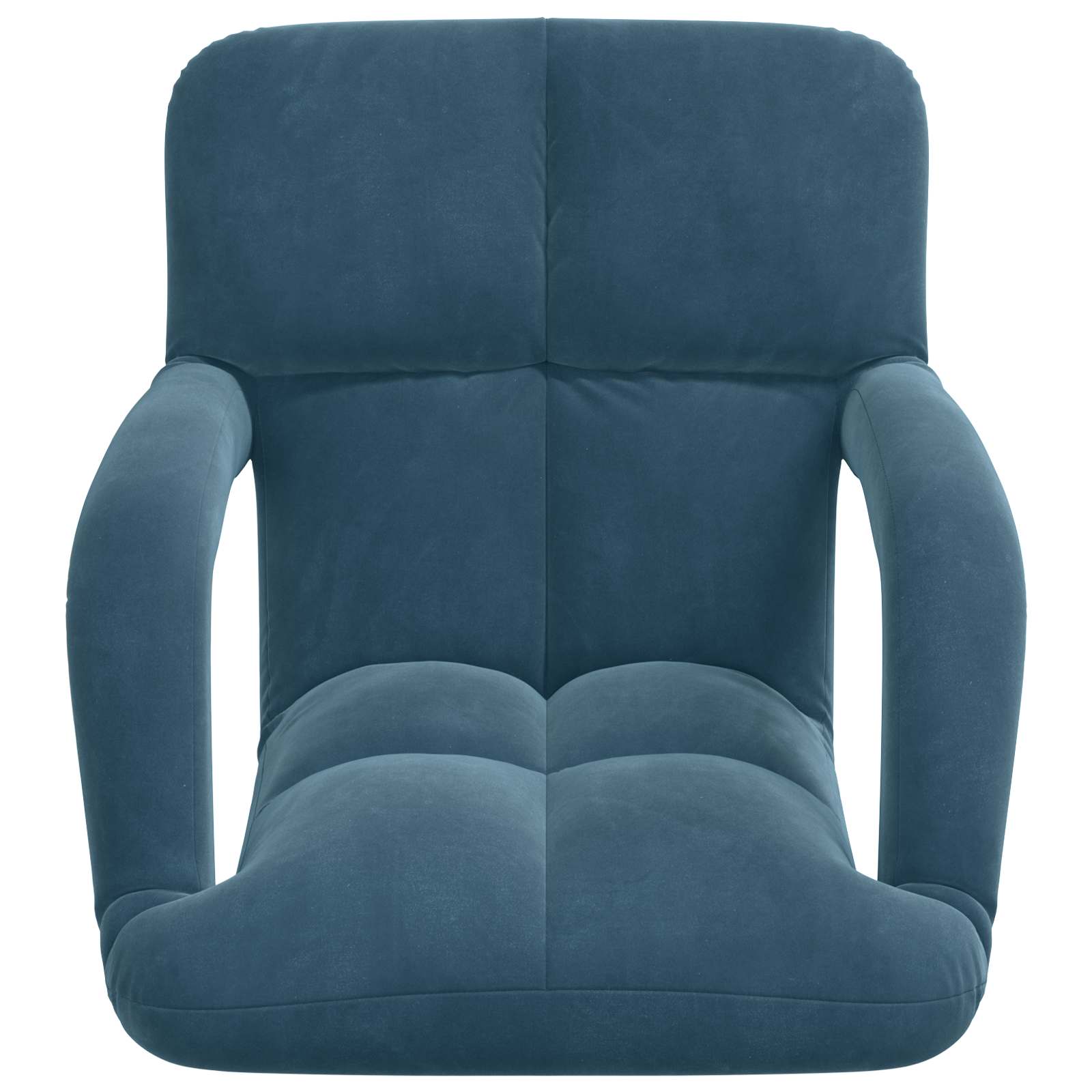 Verstellbarer Fußsessel Blau Samt