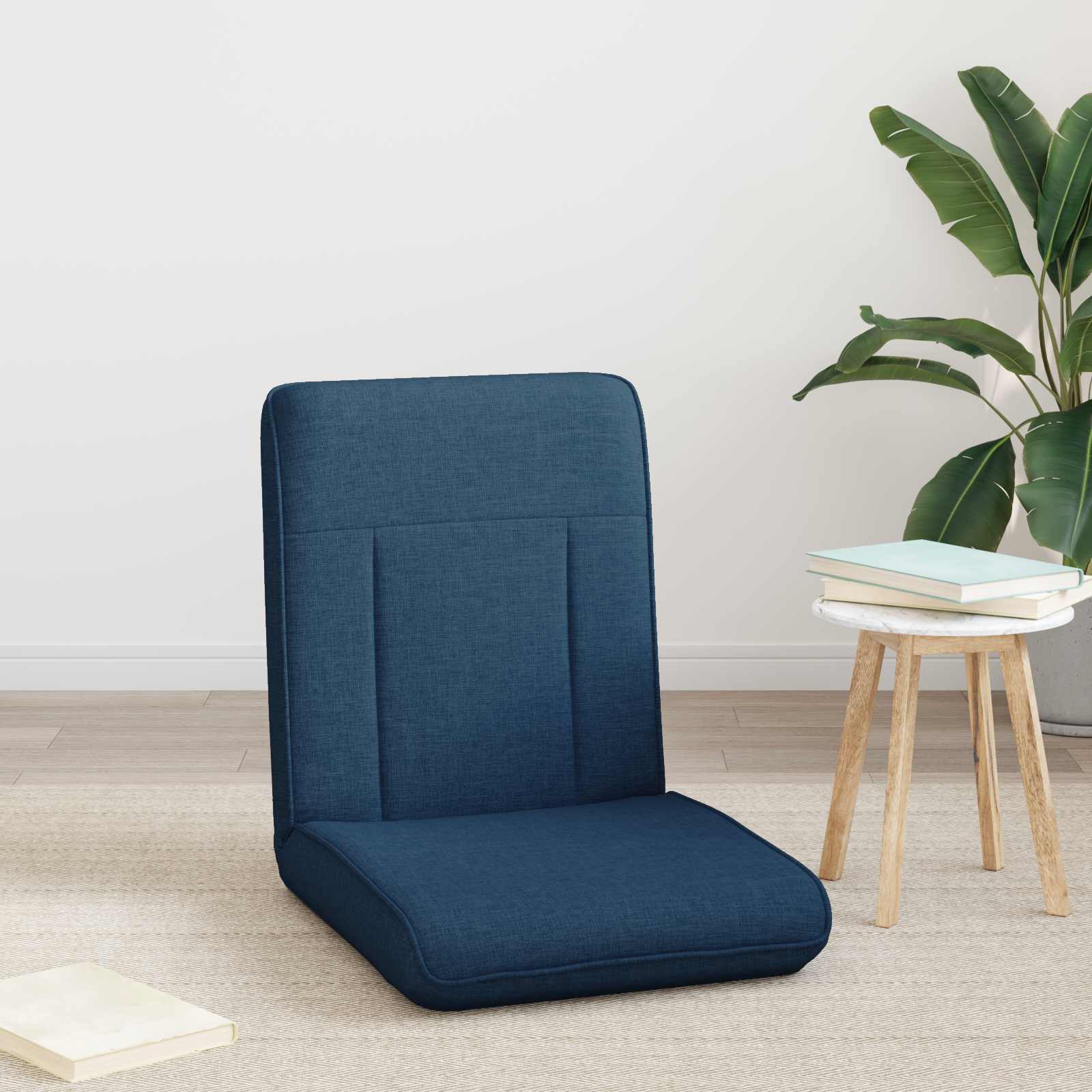 Verstellbarer Fußsessel Blau Stoff