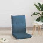 Verstellbarer Fußsessel Blau Samt