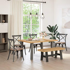 Esstischbank NOAIN 120 x 41 x 45 cm Massives Kiefernholz Natur