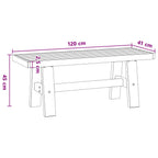 Esstischbank NOAIN 120 x 41 x 45 cm Massives Kiefernholz Natur