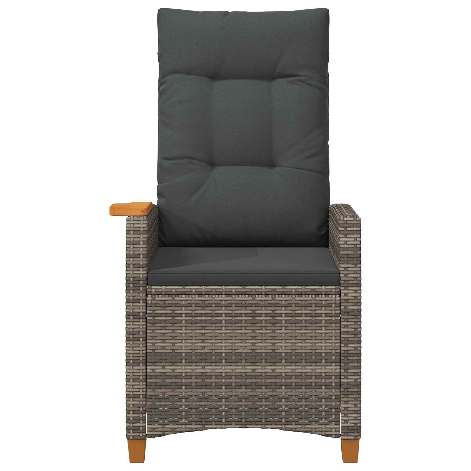 Liegestuhl mit Teeteller 62 x 64 x 112 cm Poly-Rattan