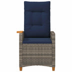 Liegestuhl mit Teeteller 62 x 64 x 112 cm Poly-Rattan