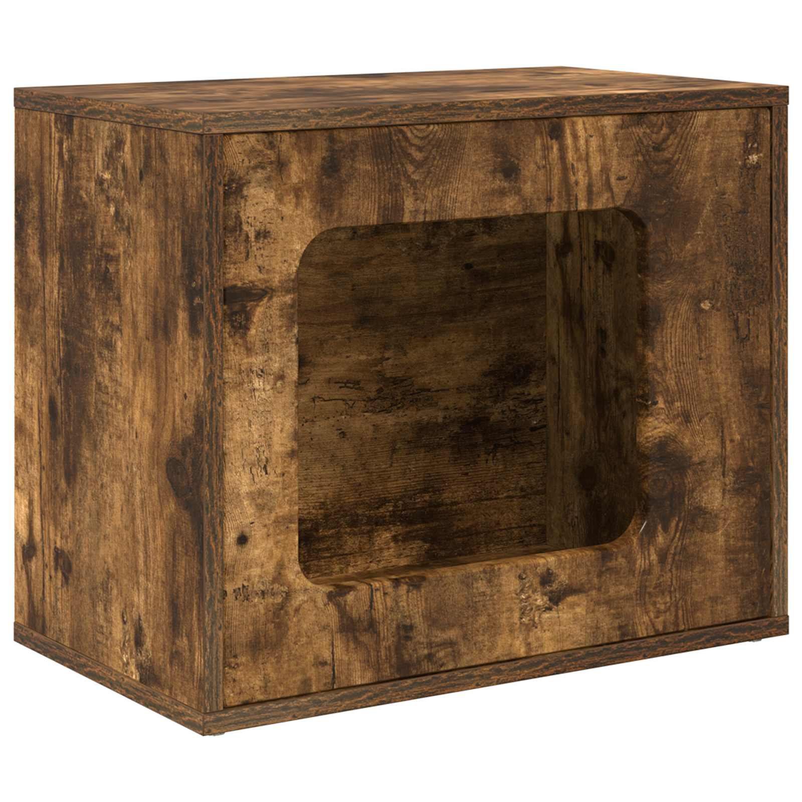 Katzenhaus Geräucherte Eiche 51 x 30 x 42,5 cm Holzwerkstoff
