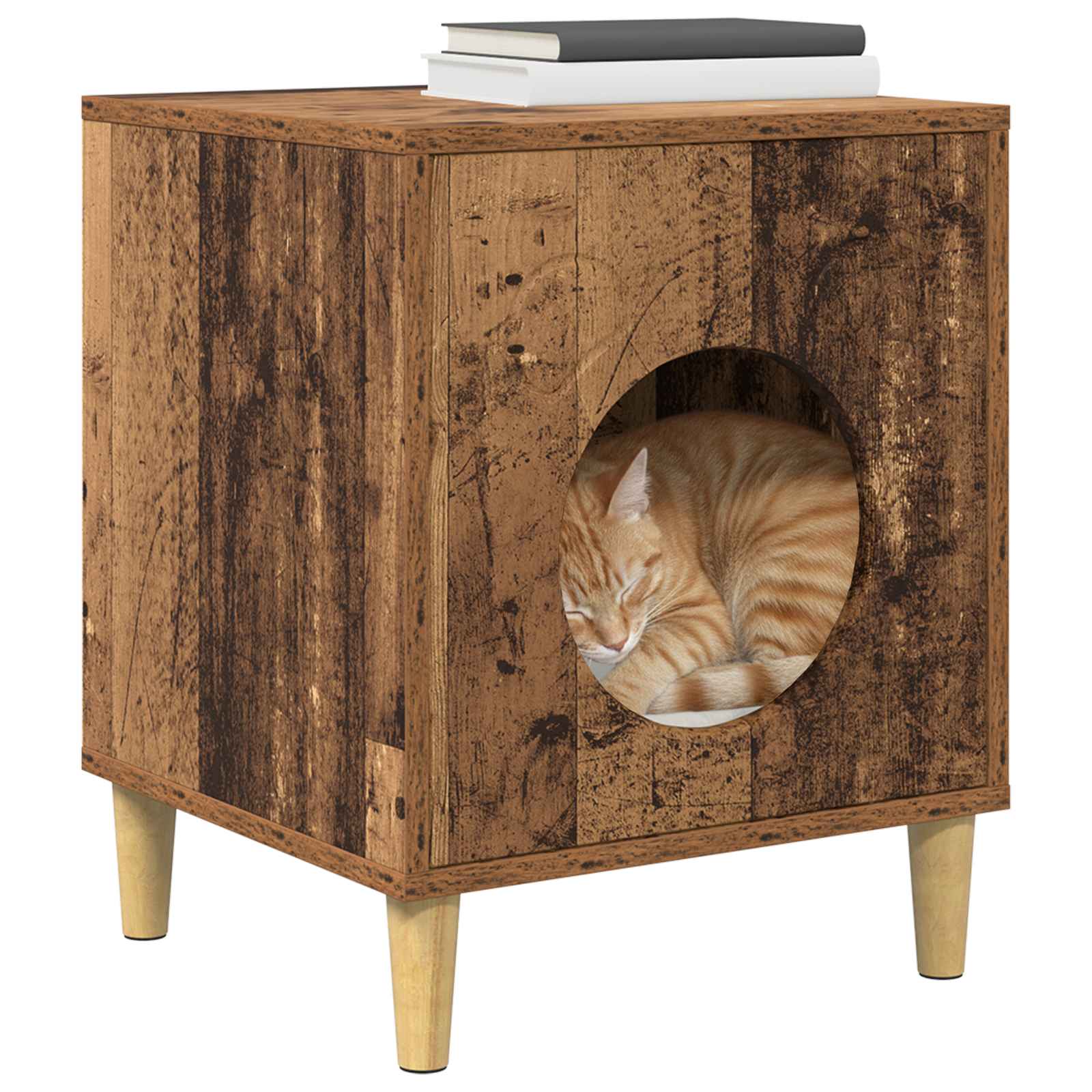 Katzenhaus Altholz 42,5 x 40 x 53 cm Holzwerkstoff