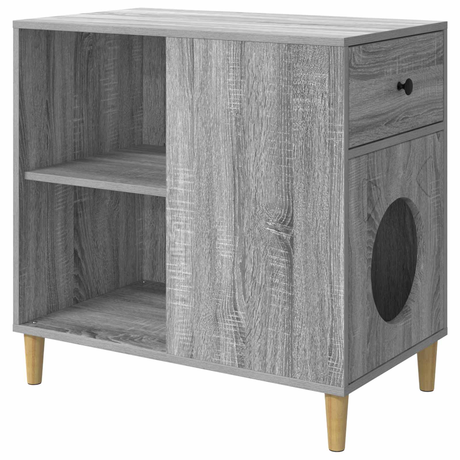 Katzenhaus Graues Sonoma 72 x 42,5 x 70 cm Holzwerkstoff