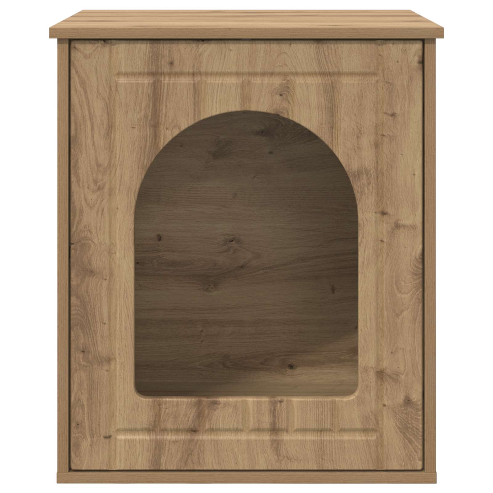 Katzenhaus Kunsthandwerk Eiche 53 x 52 x 62 cm Holzwerkstoff