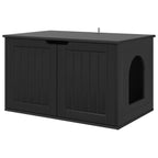 Katzenhaus Schwarz 85 x 55 x 50,5 cm Holzwerkstoff