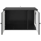Katzenhaus Schwarz 85 x 55 x 50,5 cm Holzwerkstoff
