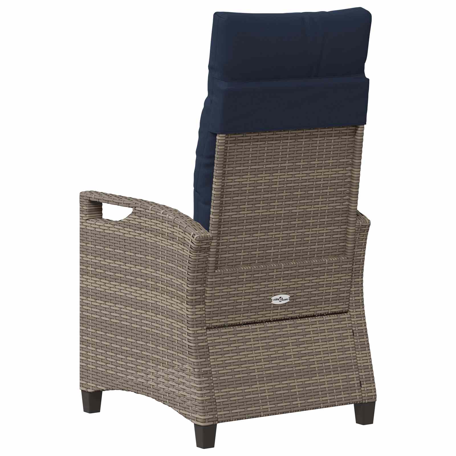 Gartenstuhl 2 pcs Grau und Marineblau 56 x 60 x 112 cm