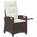 Verstellbarer Gartenstuhl Braun und Creme 56 x 60 x 112 cm