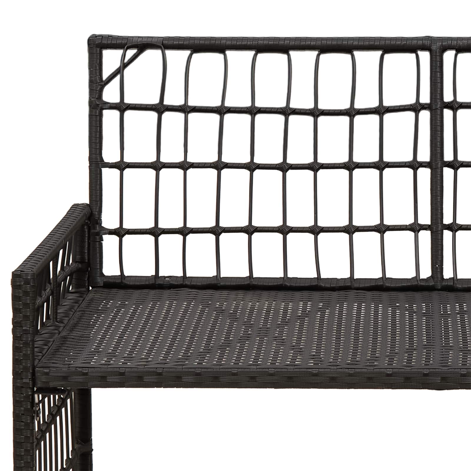 Bank Outdoor Uni Schwarz und Dunkelgrau 116 x 55 x 82 cm