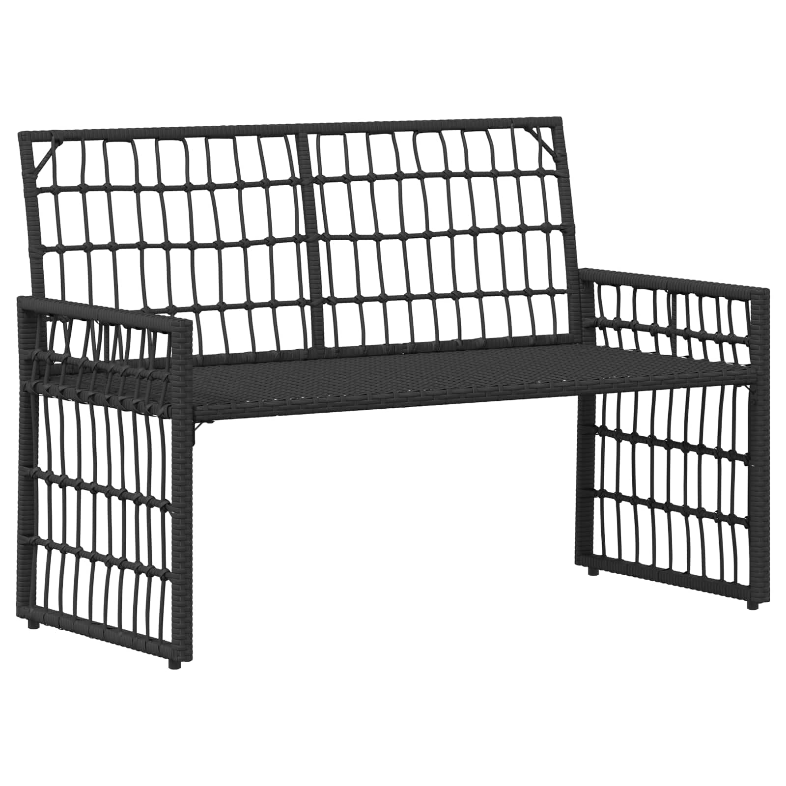 Bank Outdoor Uni Schwarz und Dunkelgrau 116 x 55 x 82 cm