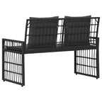 Bank Outdoor Uni Schwarz und Dunkelgrau 116 x 55 x 82 cm