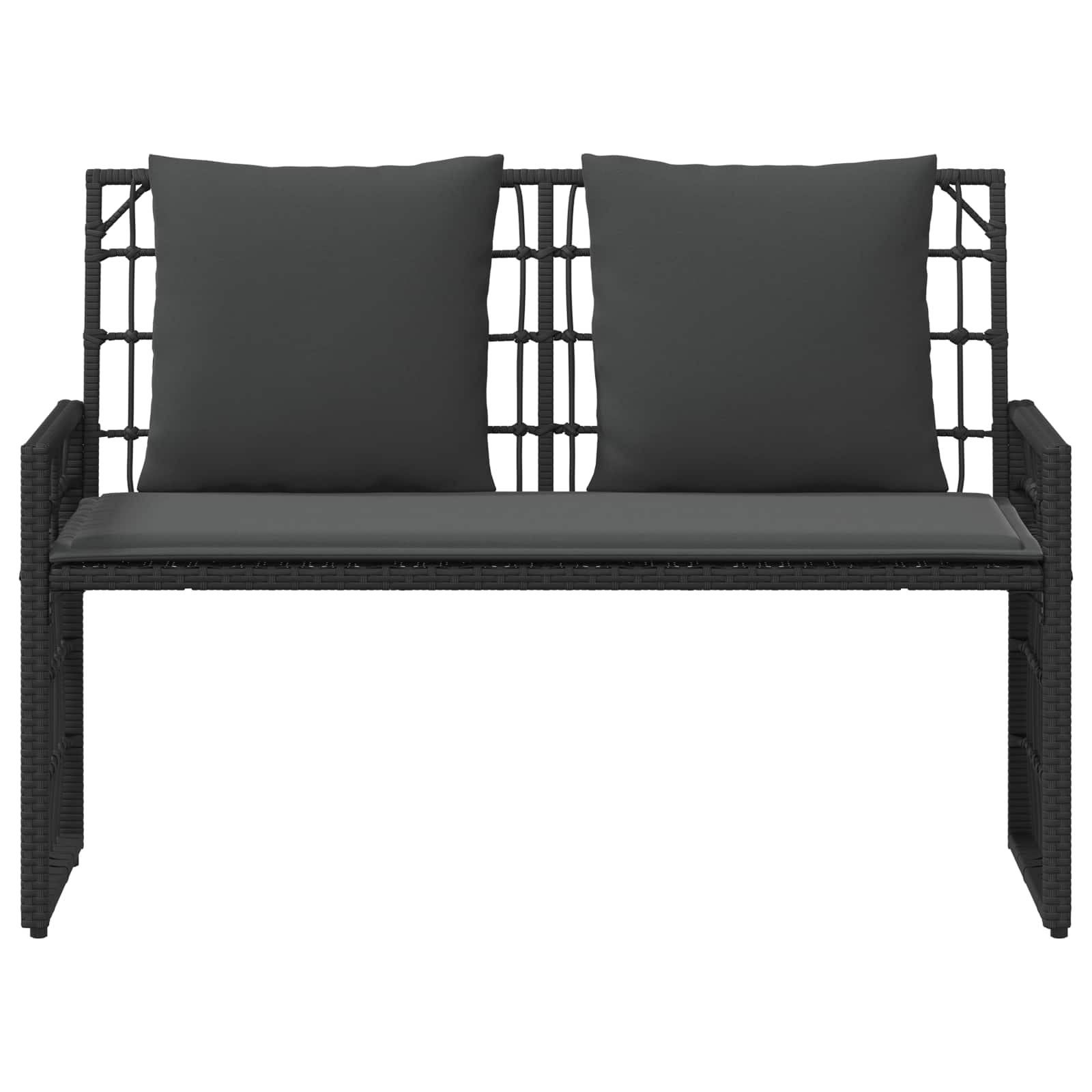 Bank Outdoor Uni Schwarz und Dunkelgrau 116 x 55 x 82 cm
