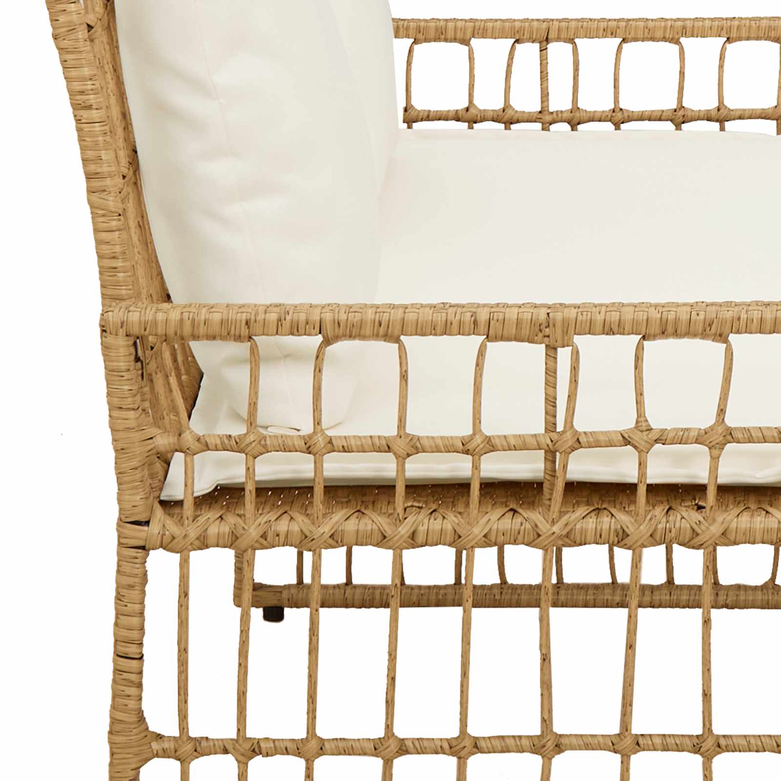 Bank Outdoor Uni Natur und Creme 116 x 55 x 82 cm