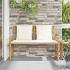 Bank Outdoor Uni Natur und Creme 116 x 55 x 82 cm