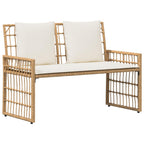 Bank Outdoor Uni Natur und Creme 116 x 55 x 82 cm
