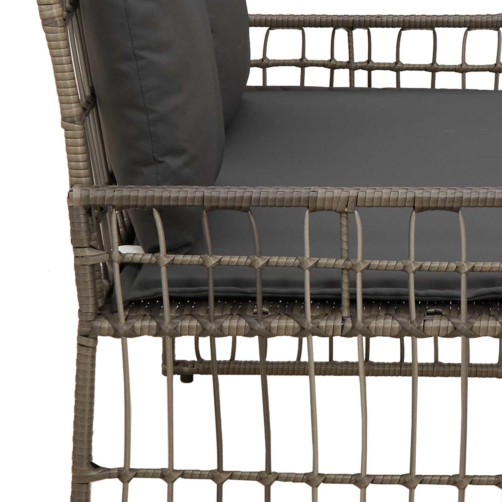 Bank Outdoor Uni Grau und Dunkelgrau 116 x 55 x 82 cm