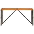 Tisch für Outdoor Grau 80 x 40 x 40 cm Stahl und Poly Rattan