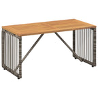 Gartenmöbel Set 9 pcs Grau und Marineblau Poly-Rattan