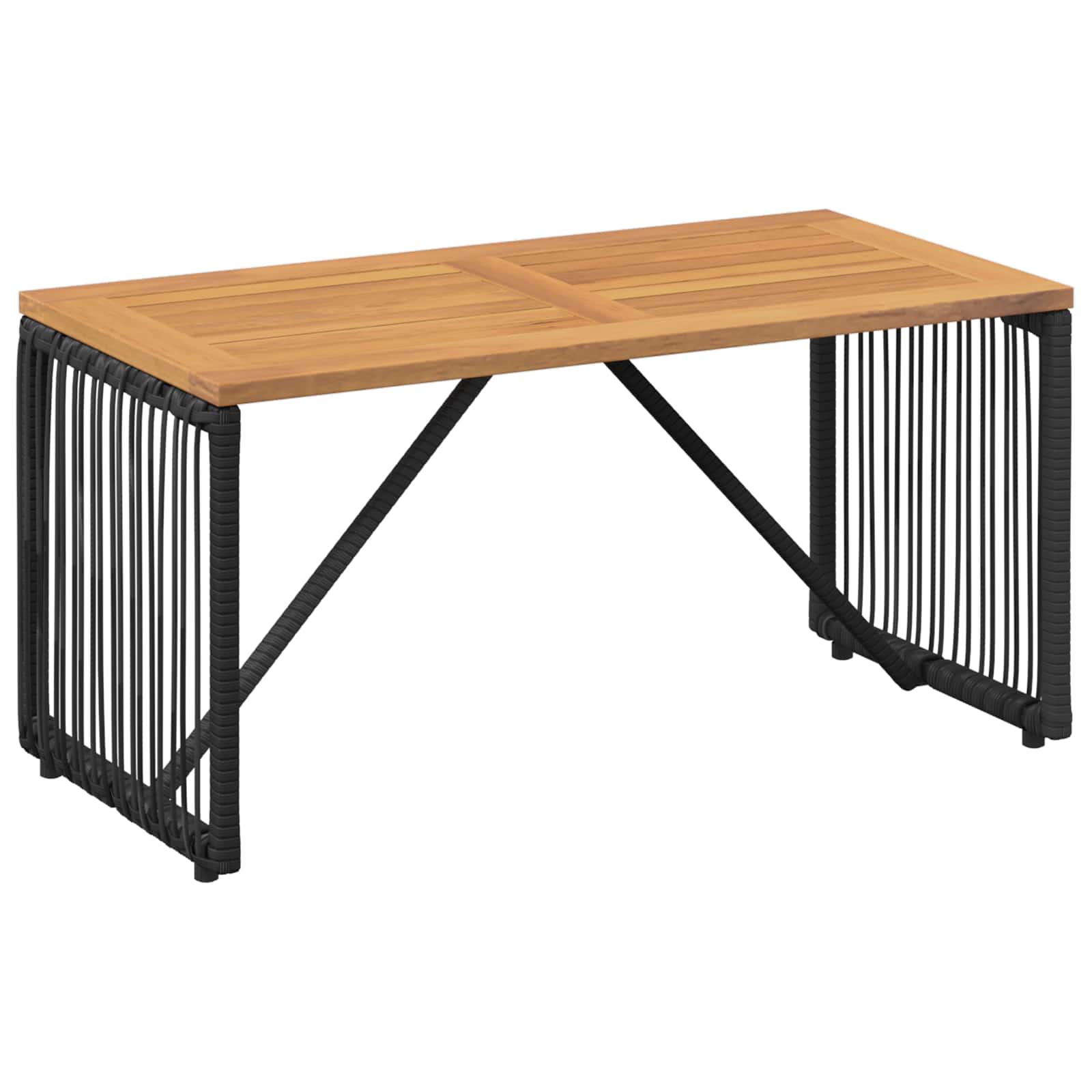 Gartenmöbel Set mit Kissen 9 pcs Schwarz und Türkis Poly-Rattan