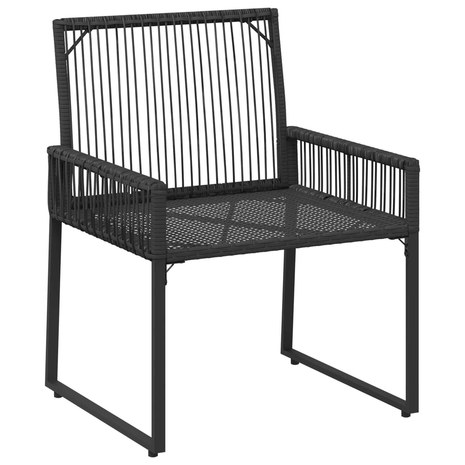 Gartenmöbel Set mit Kissen 9 pcs Schwarz und Türkis Poly-Rattan