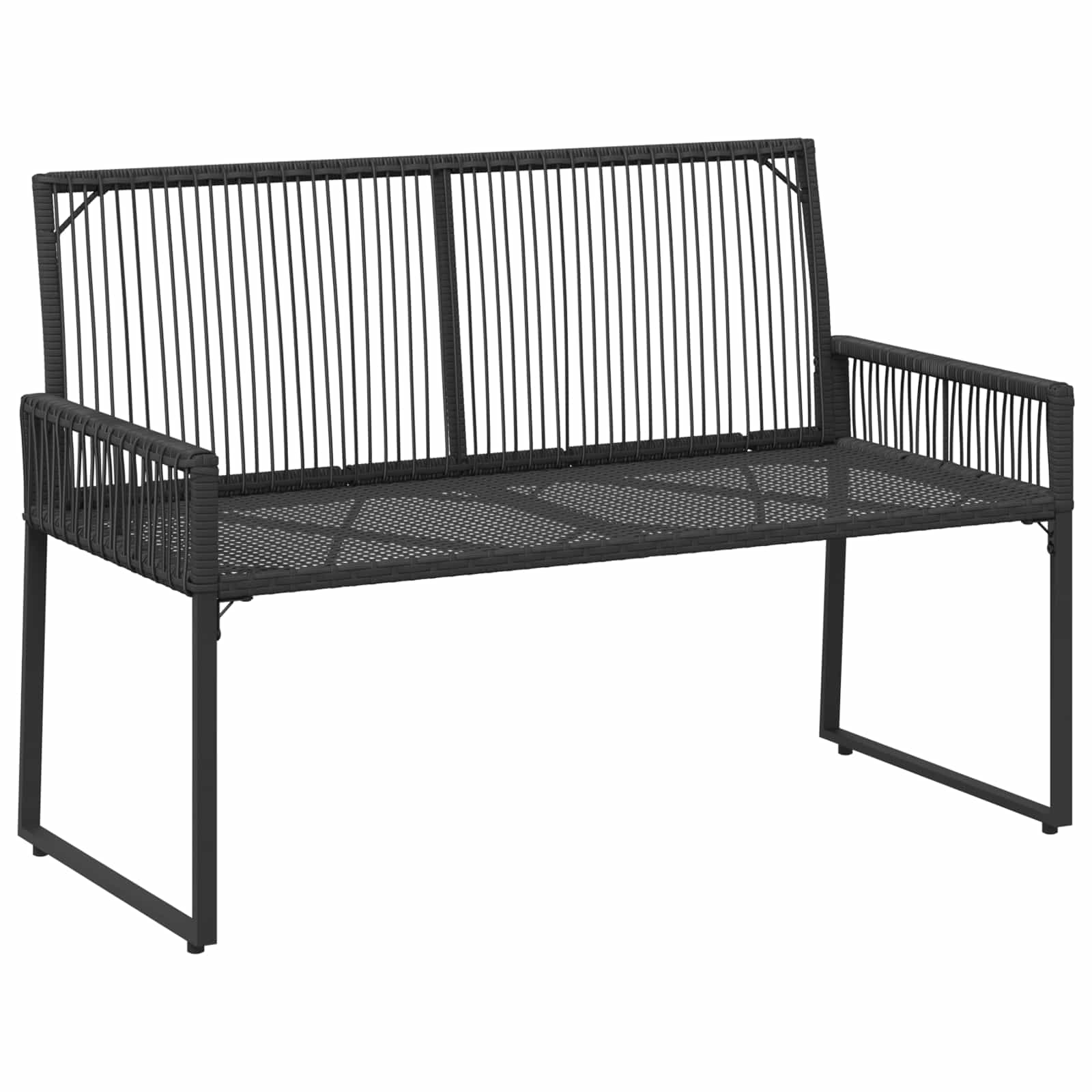Gartenmöbel Set mit Kissen 9 pcs Schwarz und Türkis Poly-Rattan