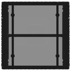 Gartenmöbel Set 7 pcs Schwarz und Cremeweiß Poly-Rattan