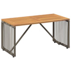 Tisch für Outdoor Grau und Braun 80 x 40 x 40 cm Poly-Rattan