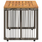 Tisch für Outdoor Grau und Braun 80 x 40 x 40 cm Poly-Rattan