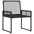 Gartenmöbel-Set mit Kissen 4 pcs Schwarz und Cremeweiß