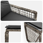 Gartenmöbel-Set mit Kissen 5 pcs Grau