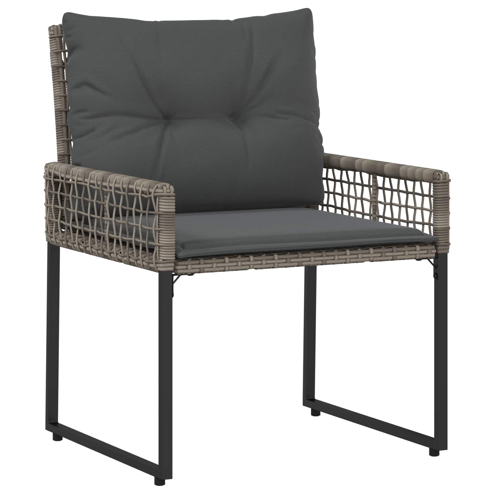 Gartenmöbel-Set mit Kissen 5 pcs Grau