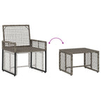 Gartenmöbel-Set mit Kissen 5 pcs Grau