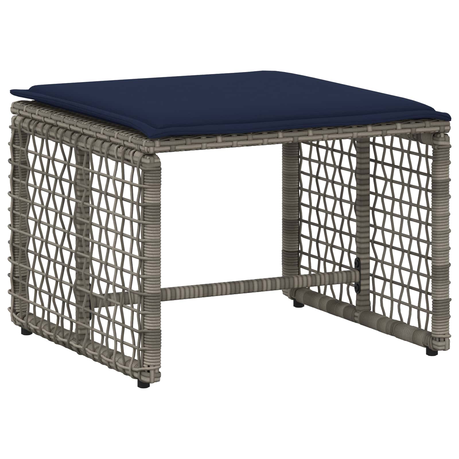 Gartenmöbel-Set mit Kissen 5 pcs Grau und Marineblau