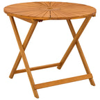 Klappbarer Gartentisch Natur Ø90 x 75 cm Massivholz Akazie