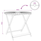 Klappbarer Gartentisch Natur Ø90 x 75 cm Massivholz Akazie