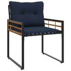 Gartenmöbel Set mit Kissen 3 pcs Marineblau