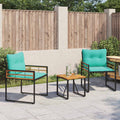 Gartenmöbel Set mit Kissen 3 pcs Türkis