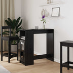 Bartisch Schwarz Eichen-Optik 101 x 40 x 103,5 cm Holzwerkstoff