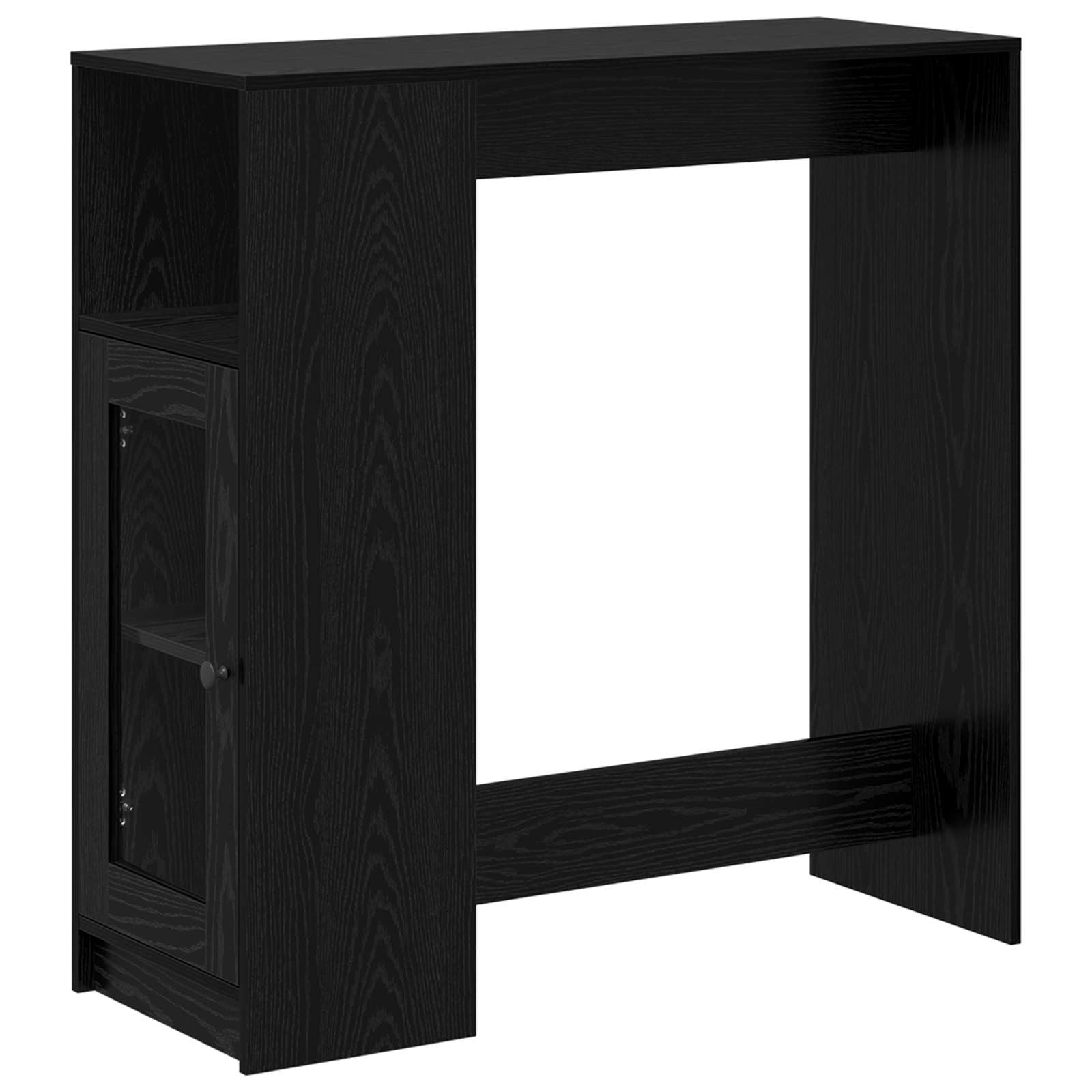 Bartisch Schwarz Eichen-Optik 101 x 40 x 103,5 cm Holzwerkstoff
